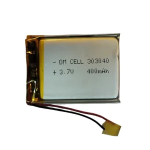 باتری لیتیوم پلیمر DM-CELL مدل 303040 ظرفیت 400 میلی آمپر ساعت