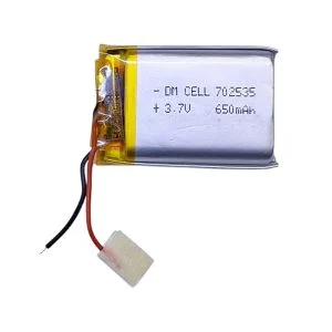 باتری لیتیوم پلیمر DM-CELL مدل 702535 ظرفیت 650 میلی آمپر ساعت