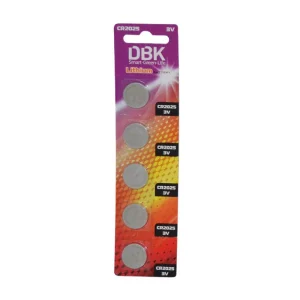 باتری سکه ای دی بی کی مدل DBK-2025 بسته ۵ عددی