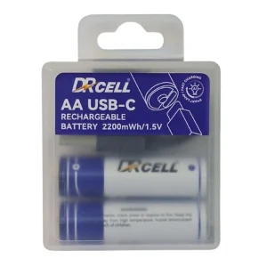 باتری قلمی قابل شارژ DR-CELL مدل USB-C ظرفیت 2200 میلی وات ساعت