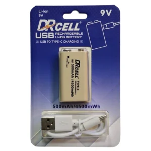 باتری کتابی قابل شارژ DR-CELL مدل USB-C
