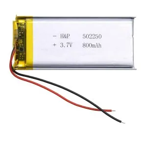 باتری لیتیوم پلیمر مدل H&P-502250 ظرفیت 800 میلی آمپر ساعت